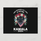 Deze kinderloze Cat Lady Dames stemt Kamala Briefkaart (Voorkant)