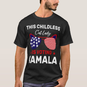 Deze kinderloze Cat Lady, Kamala Verkiezing 24 Vro T-shirt