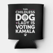 Deze kinderloze hondendame stemt Kamala-verkiezing Blikjeskoeler (Voorkant)