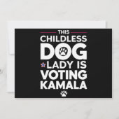 Deze kinderloze hondendame stemt Kamala-verkiezing Kaart (Voorkant)
