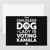 Deze kinderloze hondendame stemt Kamala-verkiezing Kaart (Voorkant / Achterkant)