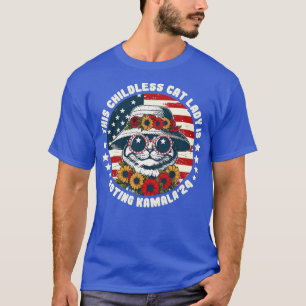 Deze kinderloze kattendame stemt Kamala24 T-shirt