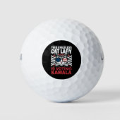 Deze kinderloze kattendame stemt Kamala 2024 Golfballen (Voorkant)