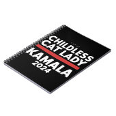 Deze kinderloze kattendame stemt Kamala 2024 Notitieboek (Linkerzijde)