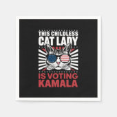 Deze kinderloze kattendame stemt Kamala 2024 Servet (Voorkant)