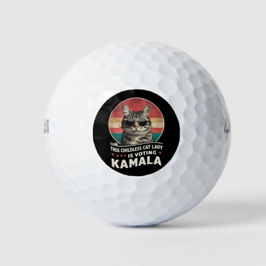 Deze kinderloze kattendame stemt Kamala Golfballen (Voorkant)