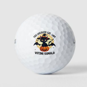 Deze kinderloze kattendame stemt Kamala Halloween Golfballen