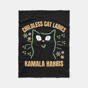 Deze kinderloze kattendame stemt Kamala-Harris 20 Fleece Deken