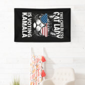 Deze kinderloze kattendame stemt Kamala-Harris 24 Spandoek (Insitu)