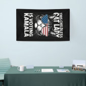 Deze kinderloze kattendame stemt Kamala-Harris 24 Spandoek (Beurs)