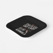 Deze kinderloze kattendame stemt Kamala Papieren Bordje (Gebogen)