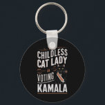 Deze kinderloze kattendame stemt Kamala Sleutelhanger<br><div class="desc">Deze kinderloze kattendame stemt Kamala</div>