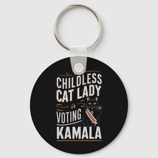 Deze kinderloze kattendame stemt Kamala Sleutelhanger (Voorkant)
