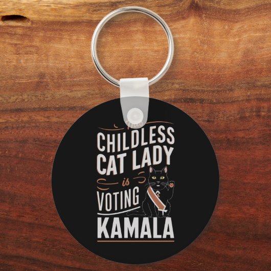Deze kinderloze kattendame stemt Kamala Sleutelhanger (Voorkant)