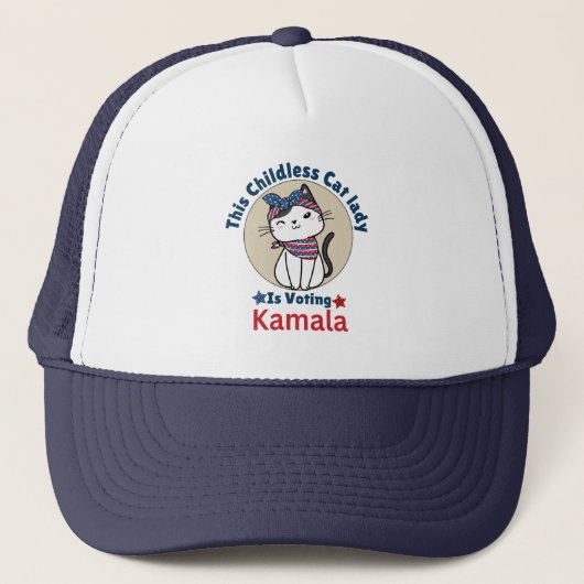 Deze kinderloze kattendame stemt Kamala Trucker Pet (Voorkant)