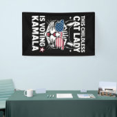 Deze kinderloze kattendame stemt Kamala-verkiezing Spandoek (Beurs)