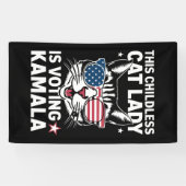 Deze kinderloze kattendame stemt Kamala-verkiezing Spandoek (Horizontaal)