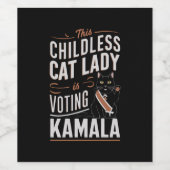 Deze kinderloze kattendame stemt Kamala Wijn Etiket (Enkel label)