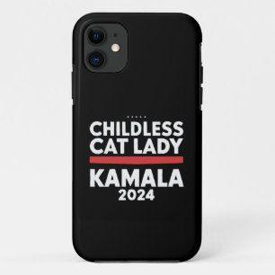 Deze kinderloze kattenvrouw stemt Kamala 2024 Case-Mate iPhone Case
