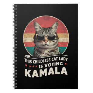 Deze kinderloze kattenvrouw stemt op Kamala Notitieboek