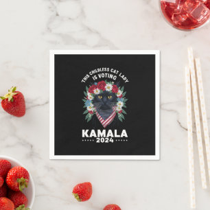 Deze kinderloze kattenvrouw stemt op Kamala Servet