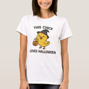 Deze kip houdt van Halloween Grappig T-shirt