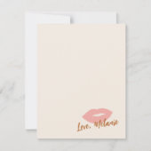 Deze Kiss Script Stationery Note Kaart - Peach Notitiekaartje (Voorkant)