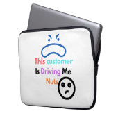 Deze klant maakt me gek laptop sleeve (Voorkant Links)
