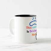 Deze klant maakt me gek tweekleurige koffiemok (Voorkant links)