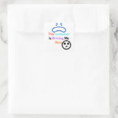 Deze klant maakt me gek vierkante sticker (Tas)