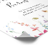 Deze klassieke kleurrijke wilde bloemkaars brandt  poster (Hoek)