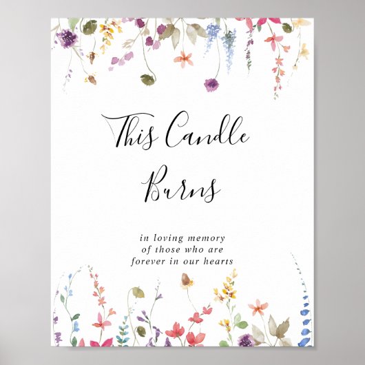 Deze klassieke kleurrijke wilde fleskaarns branden poster (Voorkant)