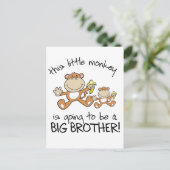 deze kleine aap grote broer briefkaart (Staand voorkant)