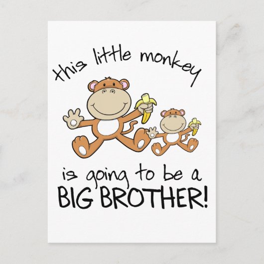 deze kleine aap grote broer briefkaart (Voorkant)
