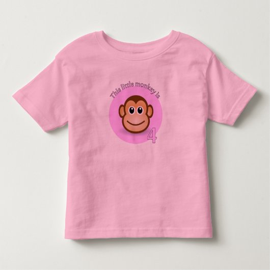 Deze kleine aap is 4 kinder shirts (Voorkant)
