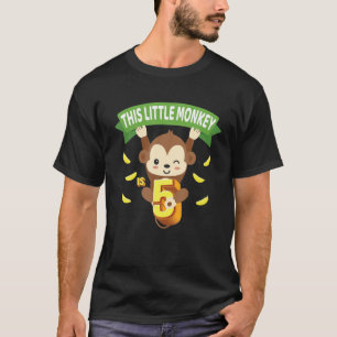 Deze kleine aap is 5 jaar oud Kind 5e verjaardag T-shirt