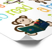 Deze kleine aap-liefde voor lezen poster (Hoek)