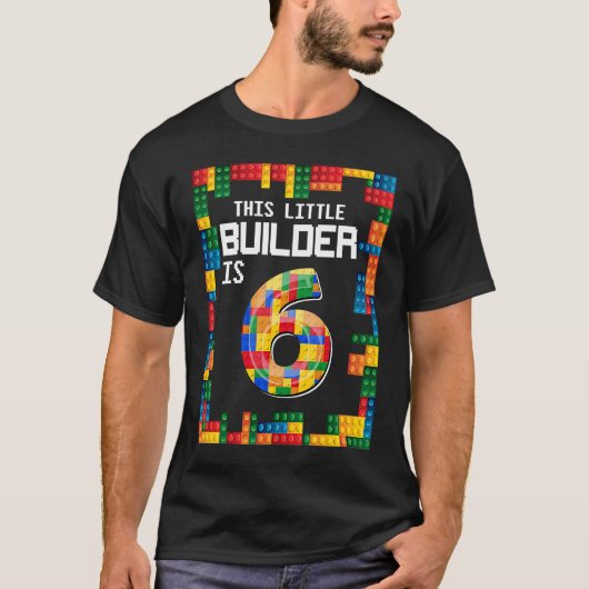 Deze kleine bouwer is 6 grappige dag t-shirt (Voorkant)