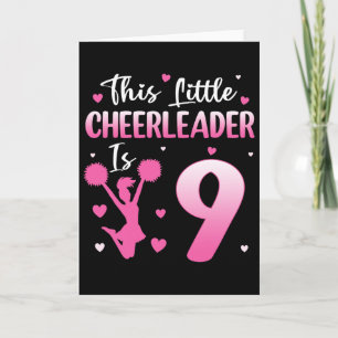 Deze kleine cheerleader is 9 jaar oud Bday 9e Che Kaart