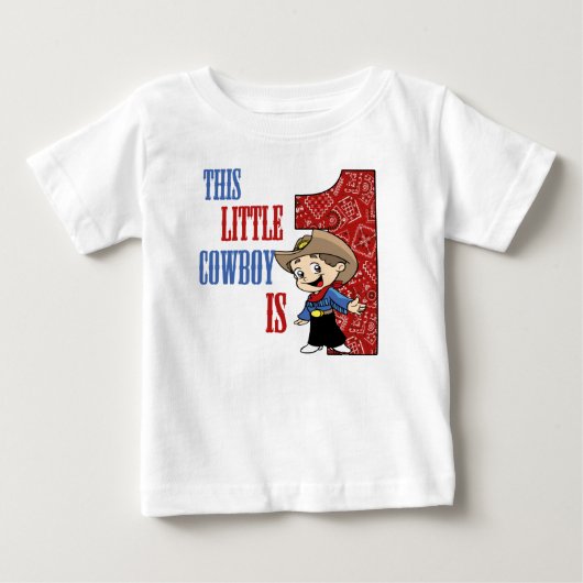 Deze kleine cowboy is 1 VERJAARDAG T-shirt (Voorkant)