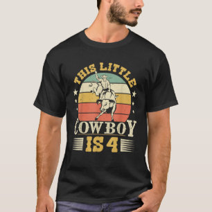 Deze kleine cowboy is 4 Westerne Country Rodeo 4e T-shirt