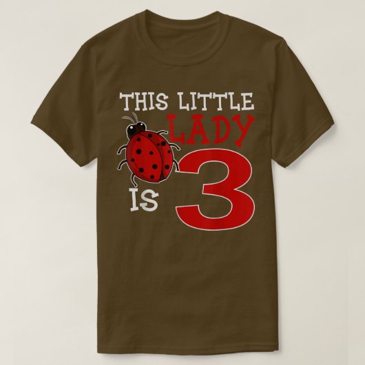 Deze kleine dame is 3 Ladybug Birthday Ladykever T-shirt (Design voorkant)