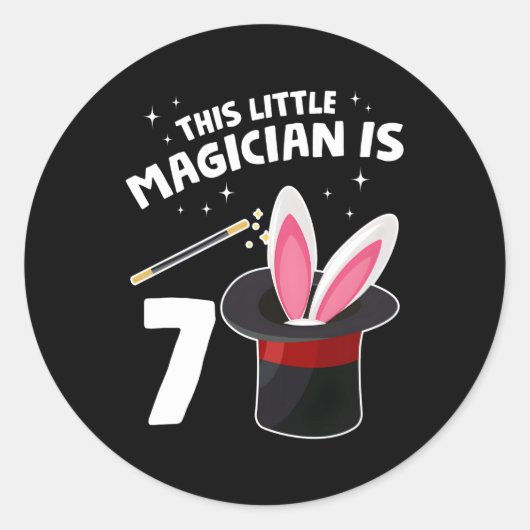 Deze kleine goochelaar is 7 ronde sticker (Voorkant)