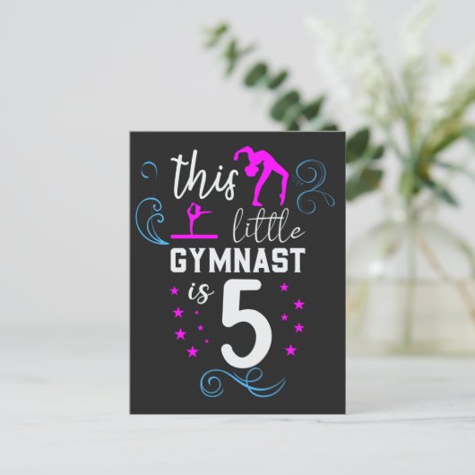 Deze kleine gymnast is 5 meisjes die de volgende d briefkaart (Staand voorkant)