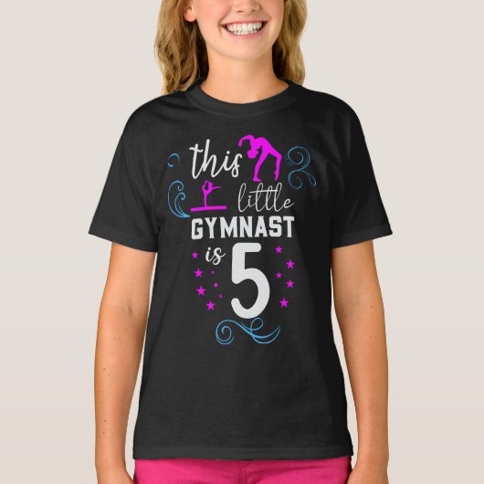 Deze kleine gymnast is 5 T-shirt (Voorkant)