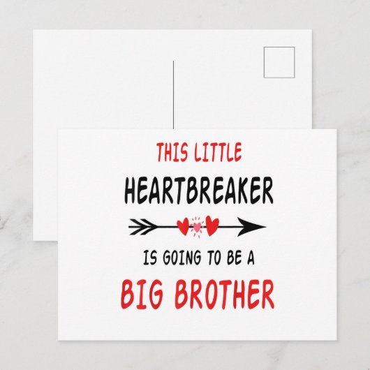 Deze kleine hartbreker wordt een grote cadeau. aankondigingskaart (Voorkant / Achterkant)