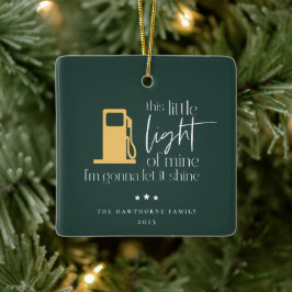 Deze kleine lichte, grappige gaskerst keramisch ornament