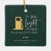 Deze kleine lichte, grappige gaskerst keramisch ornament (Voorkant)