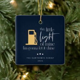 Deze kleine lichte, grappige gaskerst keramisch ornament