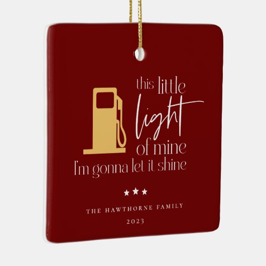 Deze kleine lichte, grappige gaskerst keramisch ornament (Rechts)